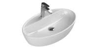 Tezgah Üstü Lavabo, One, 67x42 cm (Batarya Delikli)