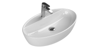 Tezgah Üstü Lavabo, One, 67x42 cm (Batarya Delikli)