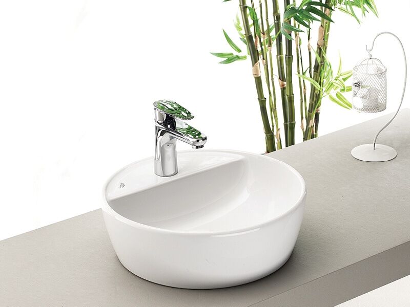 Tezgah Üstü Lavabo, One, Ø42 cm, Batarya Delikli