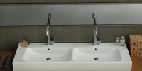 Etajerli Lavabo, Pinto, 150x47 cm (Çift Hazneli)