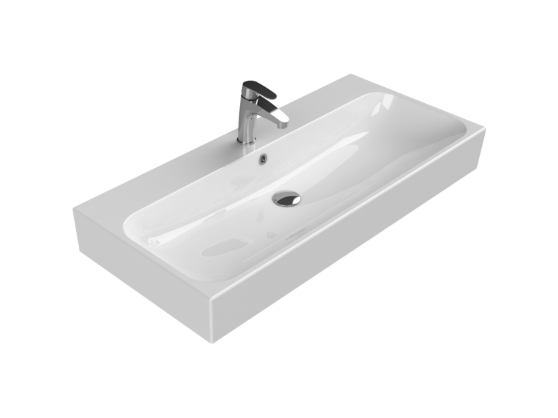 Etajerli Lavabo, Pinto, 100x47 cm