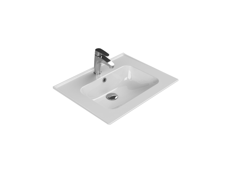 Etajerli Lavabo, Blue, 60x47 cm