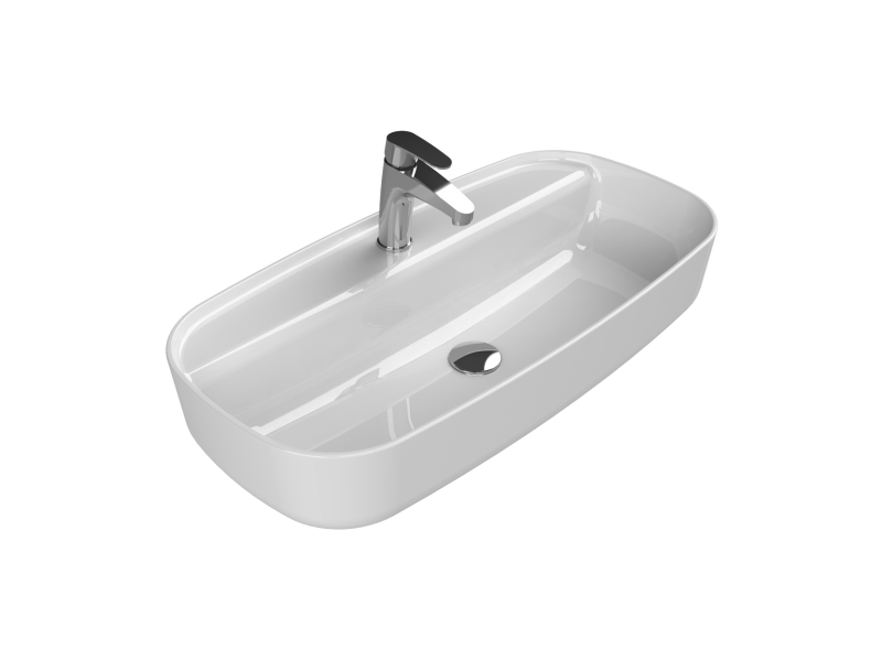 Tezgah Üstü Lavabo, Aqua, 80x40 cm