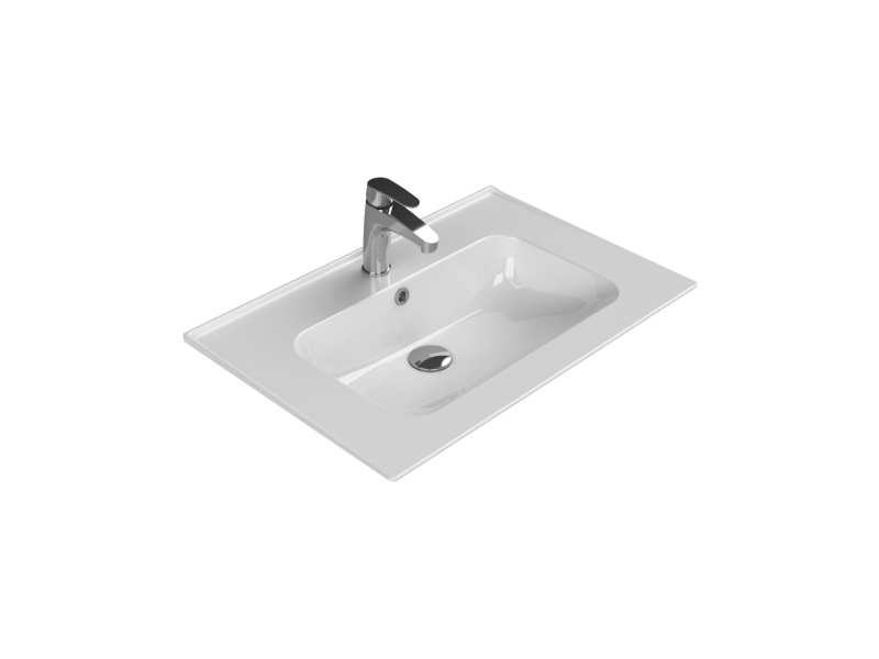 Etajerli Lavabo, Blue, 70x47 cm
