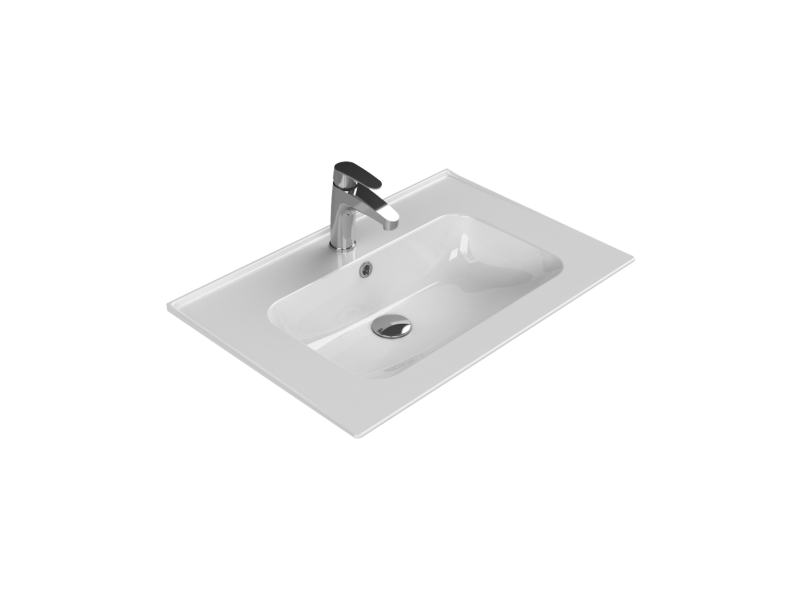 Etajerli Lavabo, Blue, 70x47 cm