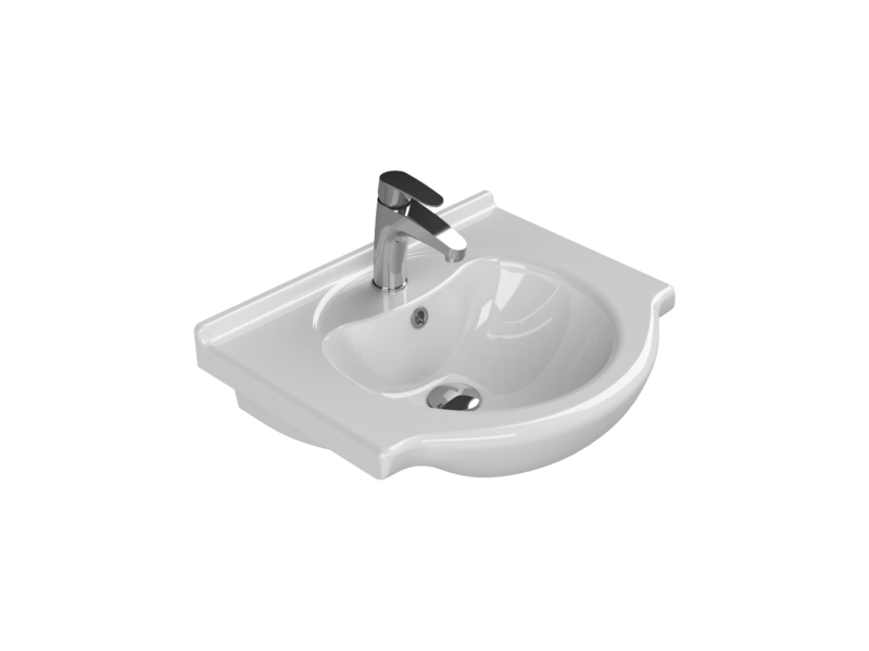 Etajerli Lavabo, Nil, 55x47 cm