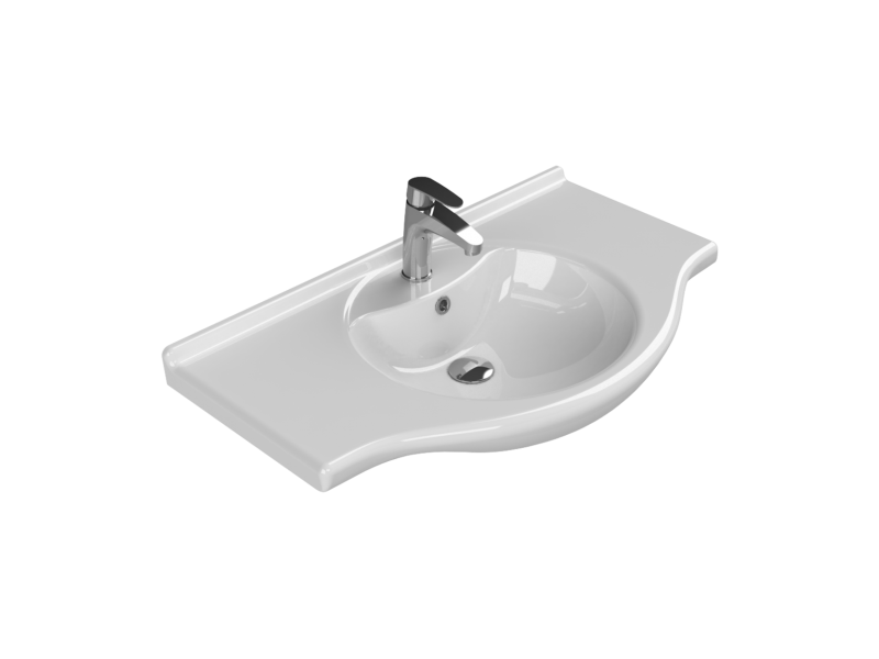Etajerli Lavabo, Nil, 85x50 cm