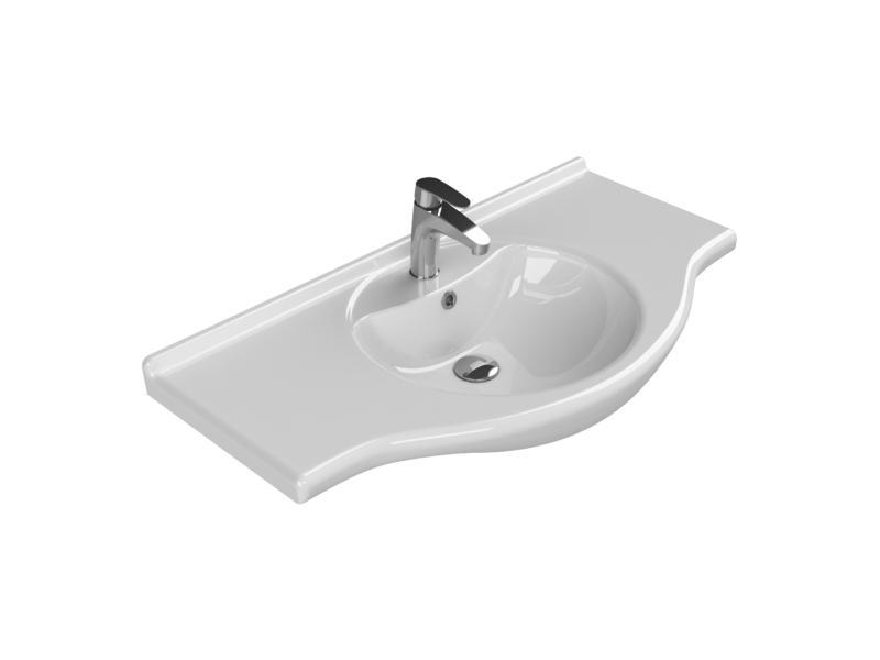 Etajerli Lavabo, Nil, 95x50 cm