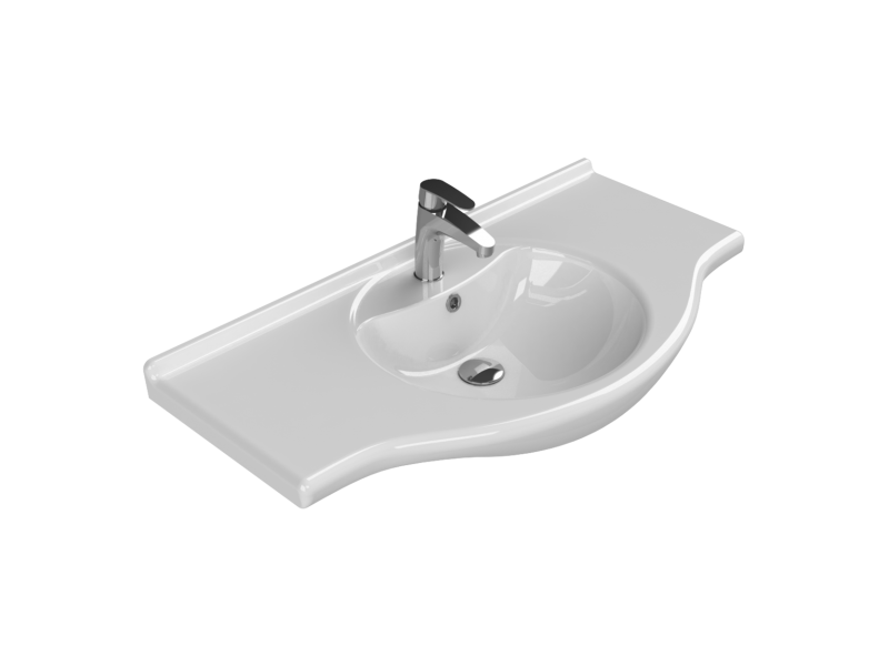Etajerli Lavabo, Nil, 95x50 cm