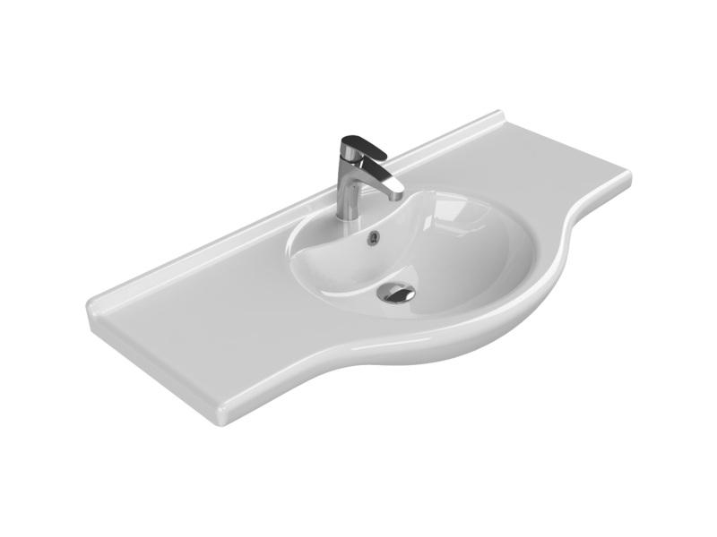 Etajerli Lavabo, Nil, 105x50 cm
