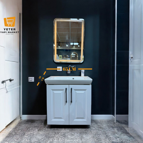 65x38 HİLTON LAVABO KUMLU DOKUNMATİKLİ LED AYNA ✯✯✯