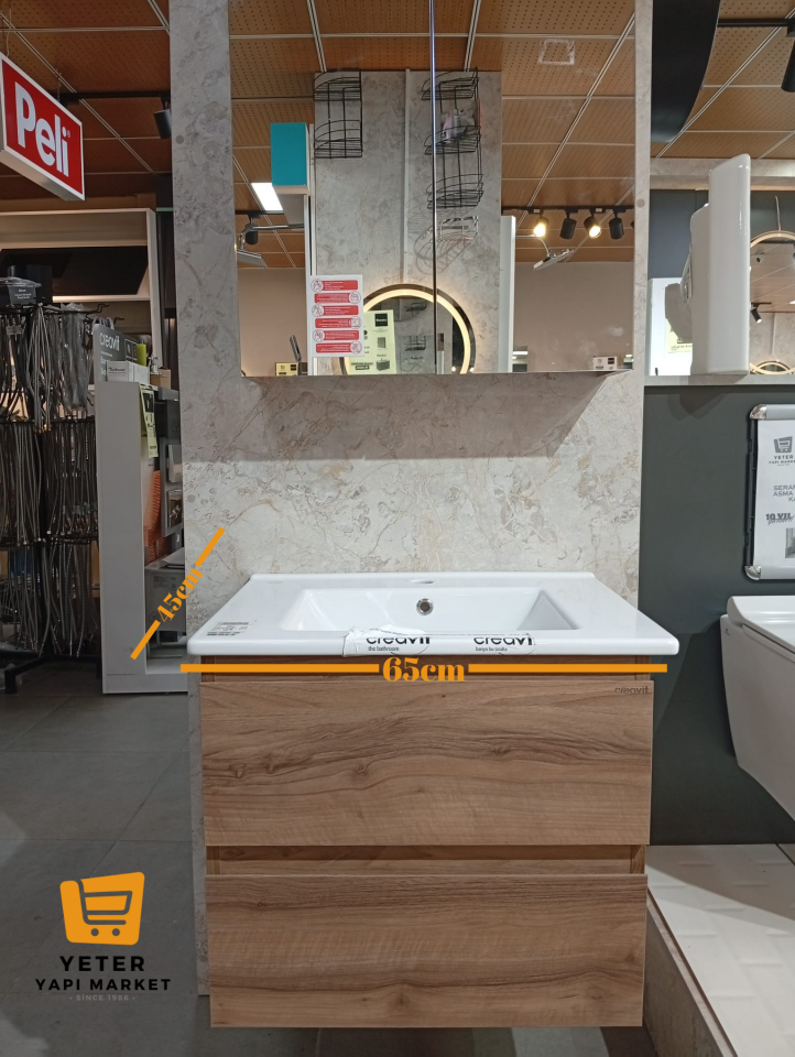 Creavit Hilton Lavabo Aynalı Dolap 60*45 Alt Modül