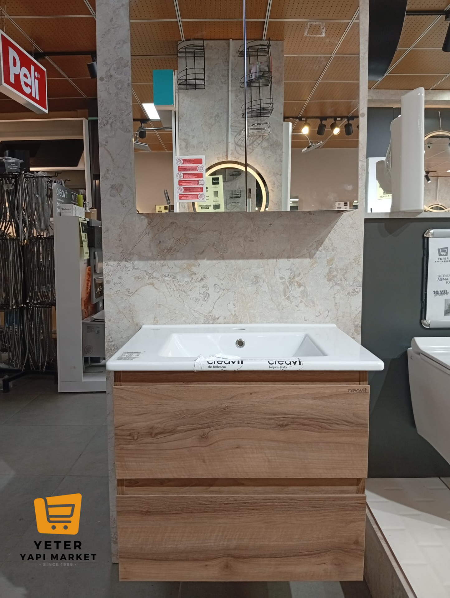 Creavit Hilton Lavabo Aynalı Dolap 60*45 Alt Modül